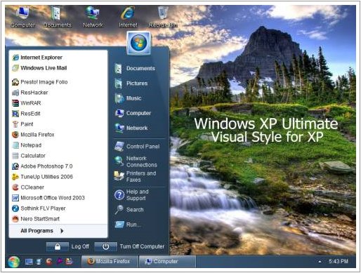 Windows XP Ultimate Final Visual Style for XP
