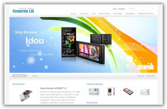 Corporate - April 09 Joomla Template
